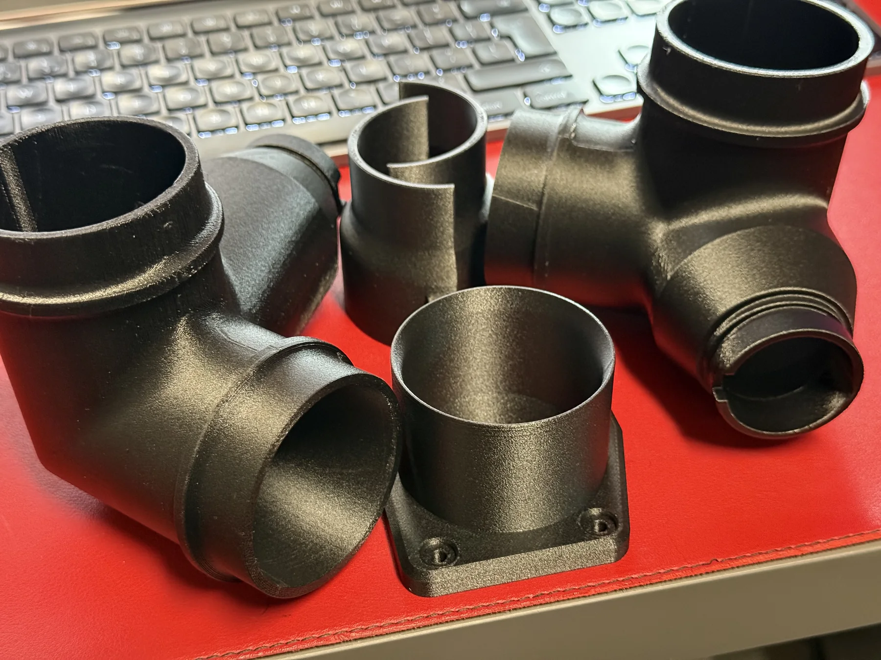 Set of PETG-CF duct and adapter components